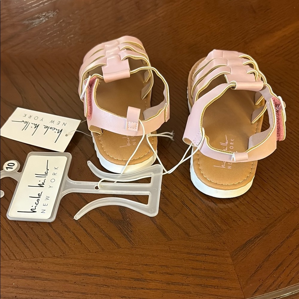 Nicole Miller Pink Strappy Sandals with Buckle Closure - Picture 5 of 5